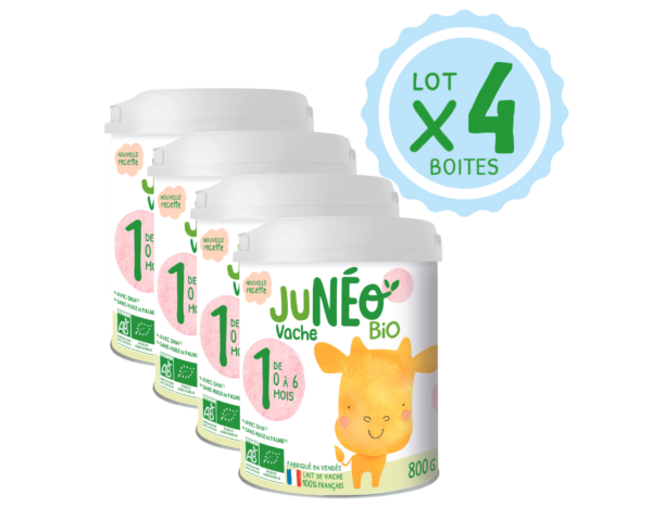 Juneo bio vache 1 pack x4 boites